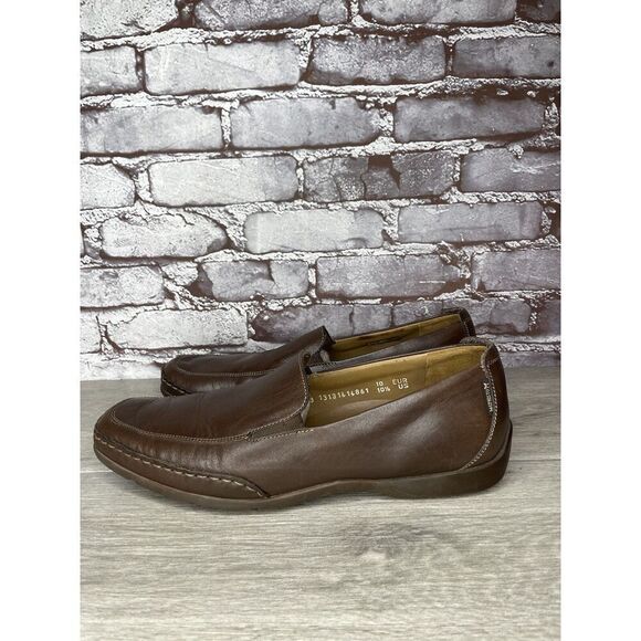 Mephisto Loafers Men Sz 10.5 Brown Leather Slip On Moc Cool Air Driving - Picture 2 of 16